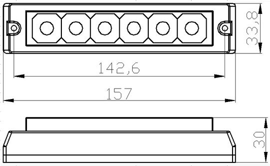 Surface Mount LED Strobe Lightheads (GXT-6)