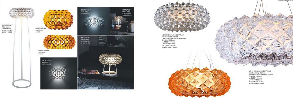 Graceful Acryl Carbon Steel Glass Ceiling Lamps (KA665C3)
