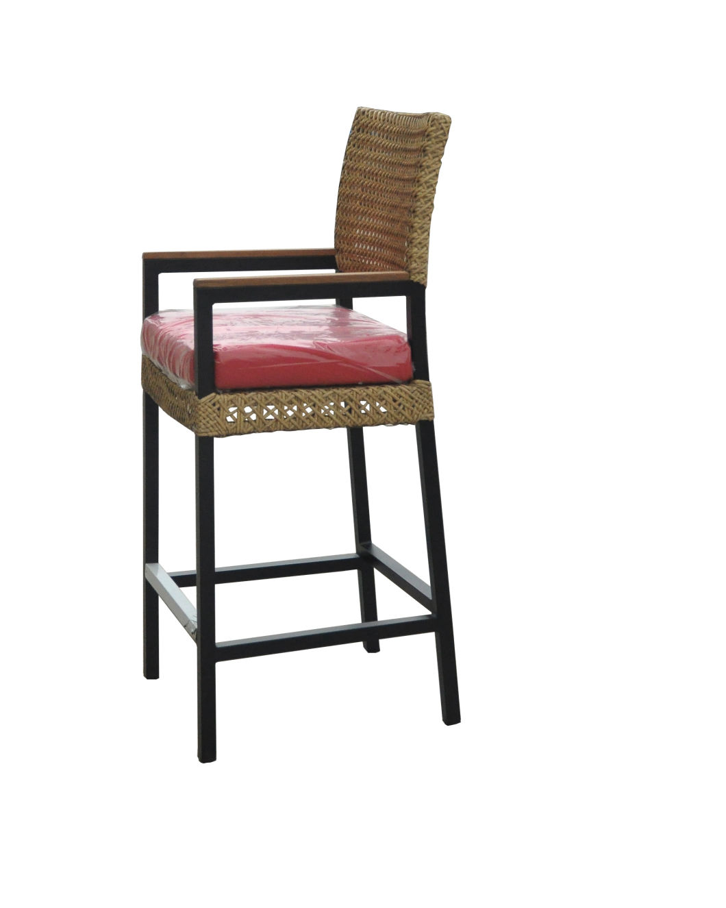 Modern Outdoor Wicker Bar Chair Rattan Weaving Bar Stool Pation Chair