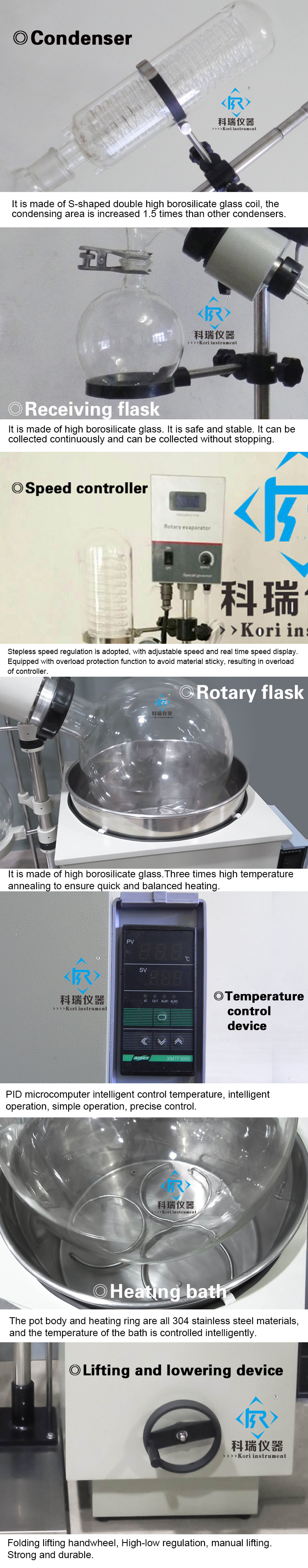 Widely Used Lab Glass Distillation with Collection Flask Flash Rotary Evaporator