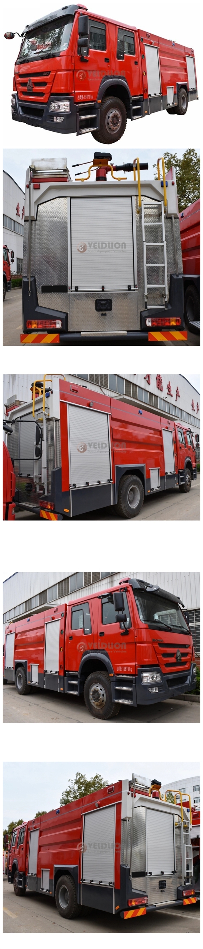 China Brand HOWO 8000 Liter/8000L/8, 000liter Water Tank Fire Fighting Truck for Sale