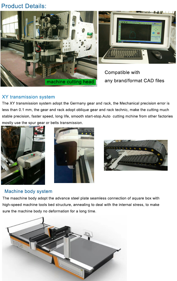 Automatic Textile Cutting Machine Cloth End Cutter Garment Cutting Table