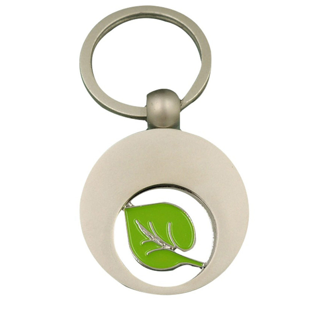 Heart Shape Soft Enamel Green Keyrings