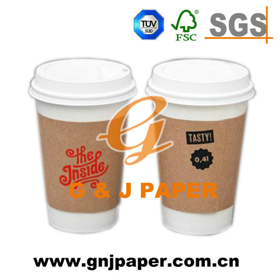 Custom Wood Pulp 8 Oz Single Wall Paper Cup Without Lid