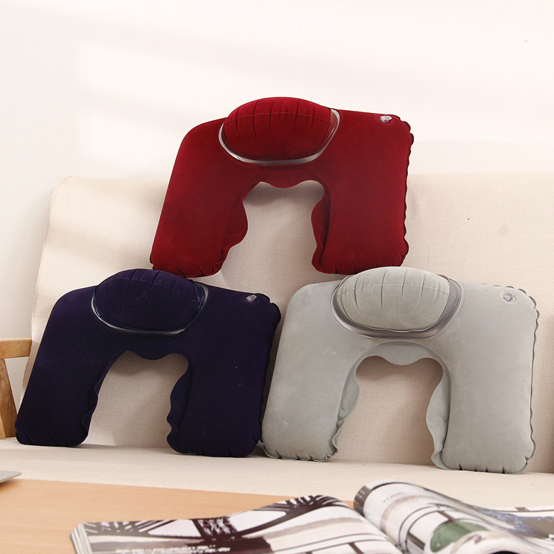 Office Sleeping Cushion PVC Inflatable Neck Pillow