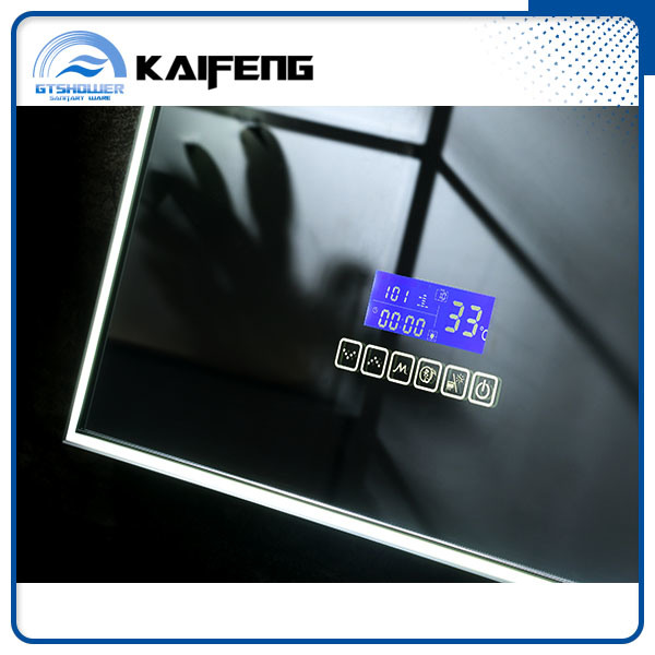 Modern Frameless Bathroom Wall Mirror, LED Backlit, Digital (SM-002)