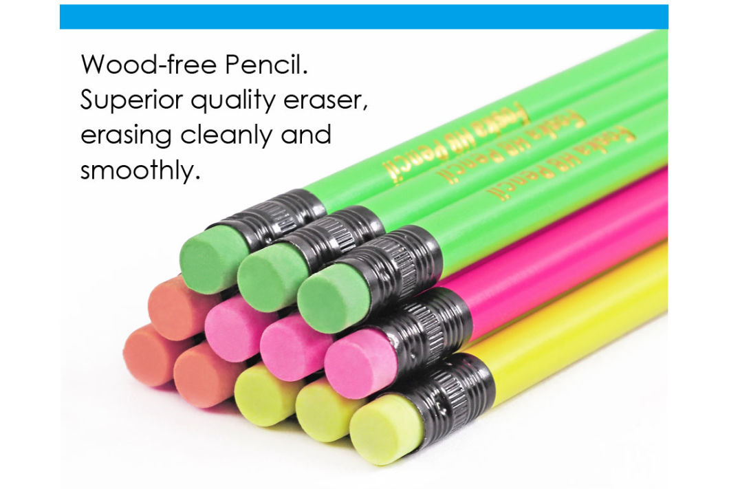 7'' Neon Color Wood-Free Plastic Pencil (QB115)