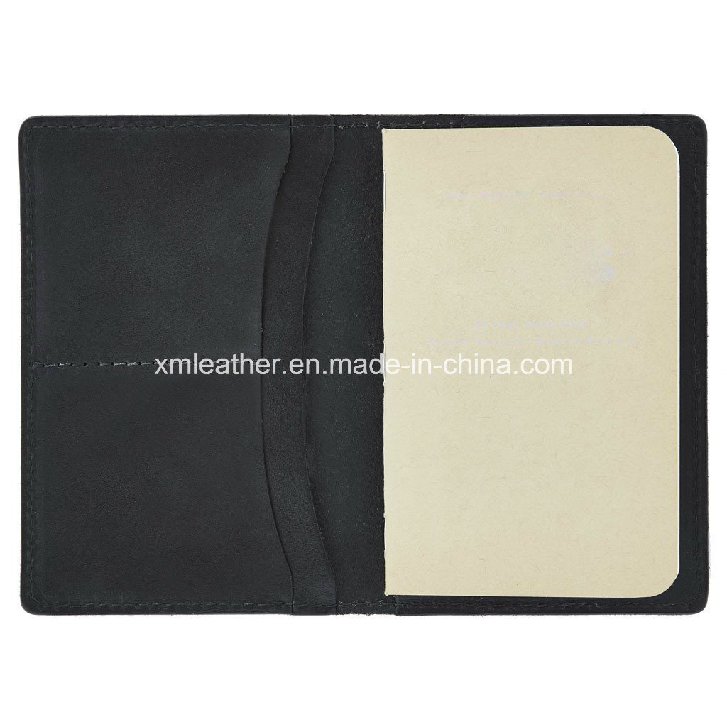 Logo Embossed PU Leather Travel Passport Jacket Cover