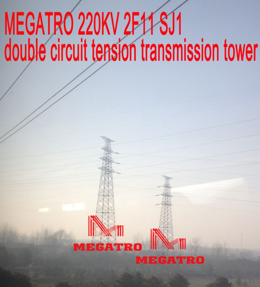 Megatro 220kv 2f11 Sj1 Double Circuit Tension Transmission Tower