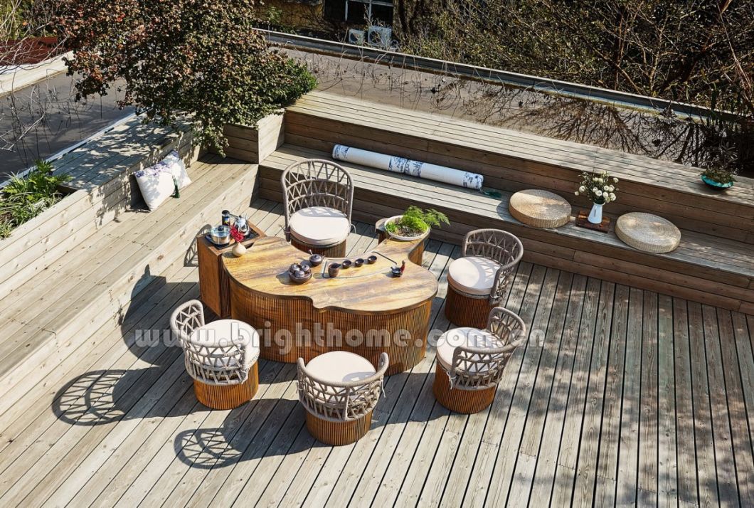 New Design Outdoor Rope Weaving Tea Table