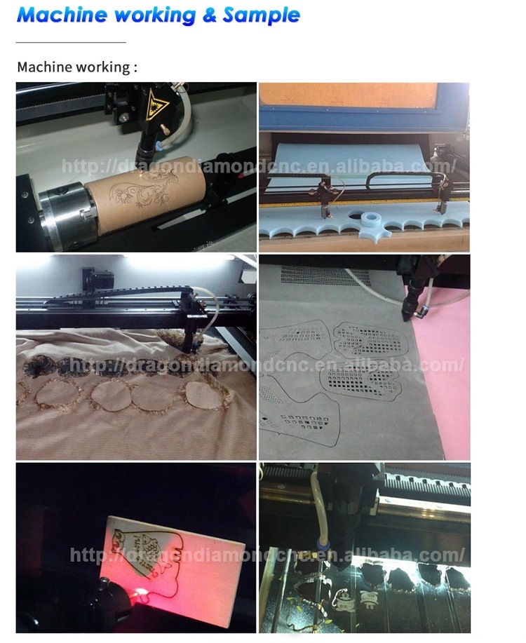 Non Metal Laser CNC Engraving Cutting Machine for Wood /Fabric/Plastic/Leather