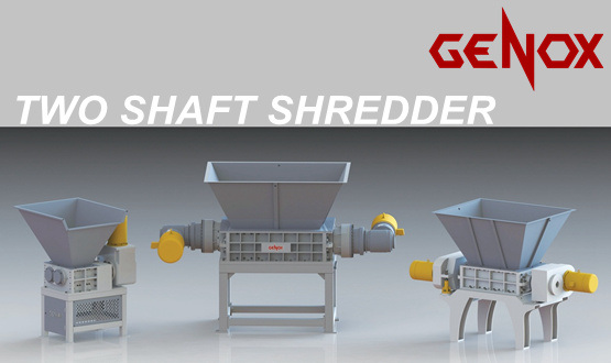 High Capacity Metal/Tire/Plastic/Wood Double/Two Shaft Shredder
