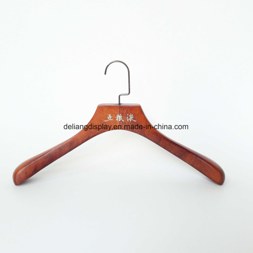 Big Shoulder Head Suit Wood Hanger for Man