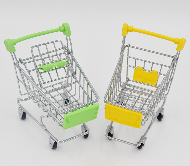 Kids Toy Grocery Metal Shopping Carts