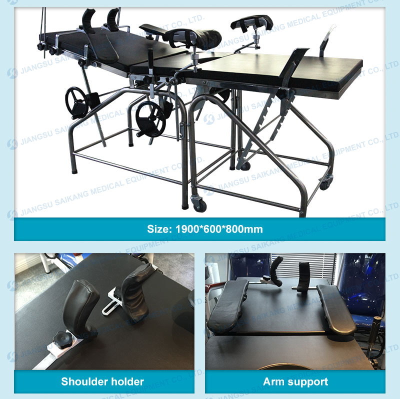 Universal Portable Stainlss Steel Gynecology Table