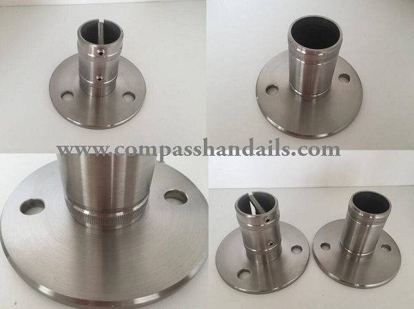 Rvs Base Plate Flange for Round Pipe Handrails