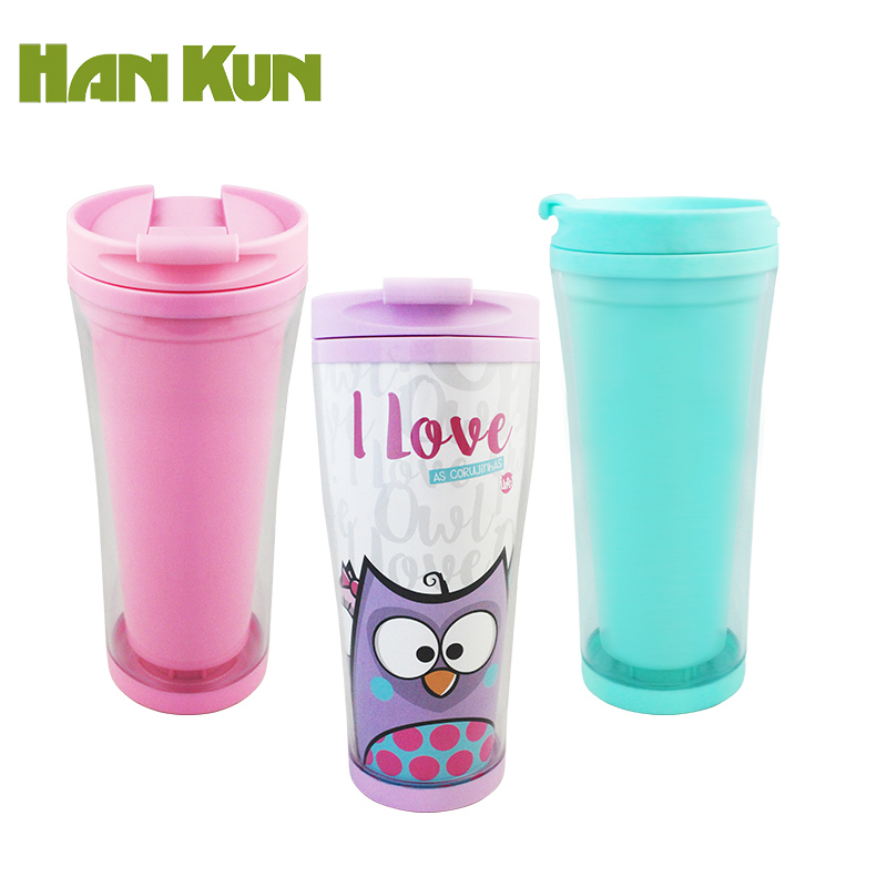 Professional Small Reusable Plastic Cups Mug with Infuser Lid
