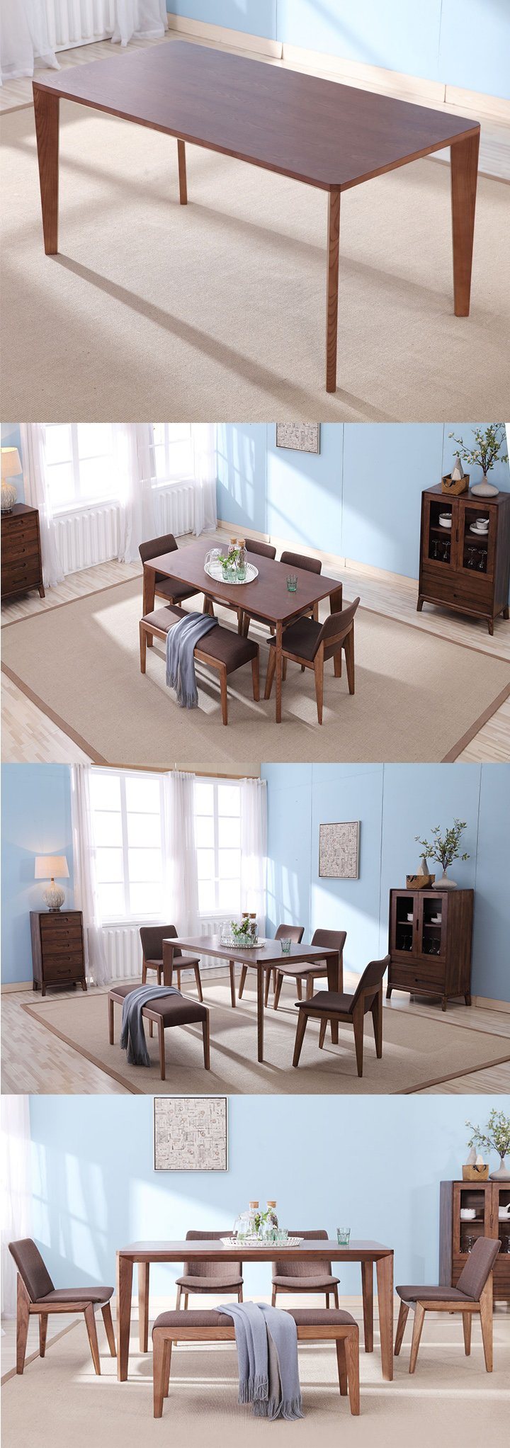 Modern Wooden Furniture Contemporary Wood Dining Table for Home