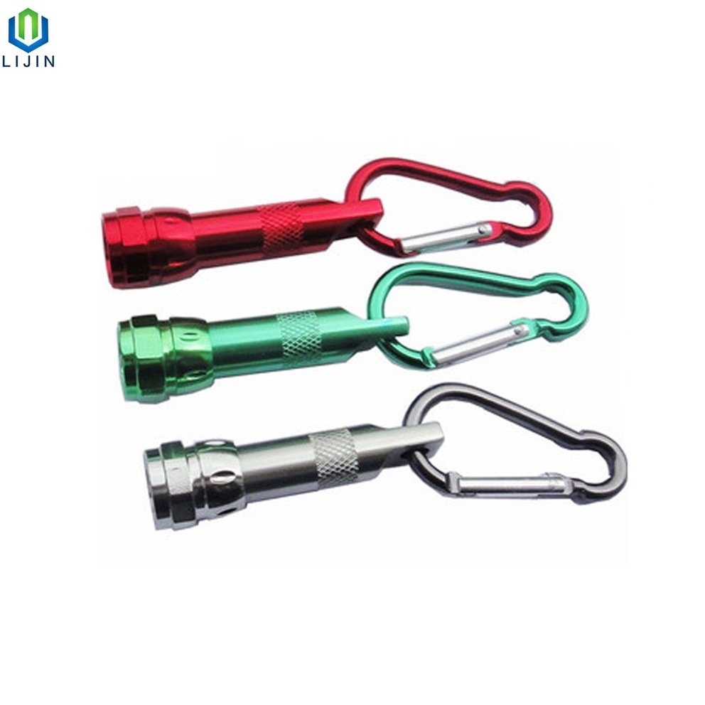 Colorful Mini LED Flashlight with Carabiner for Emergency