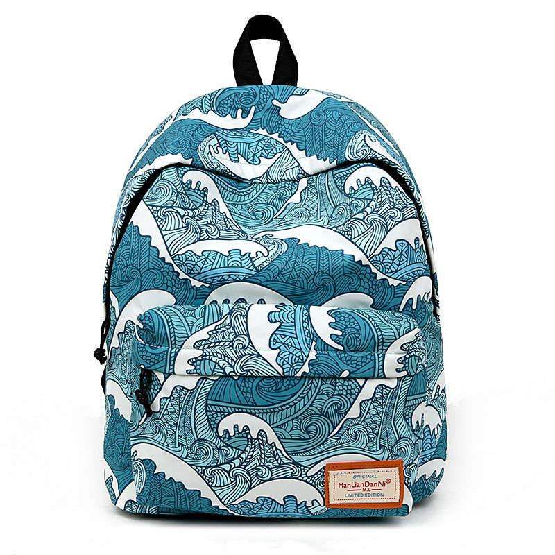 Fashion 600d Polyester Digital Printing School Bag Travel Backpack