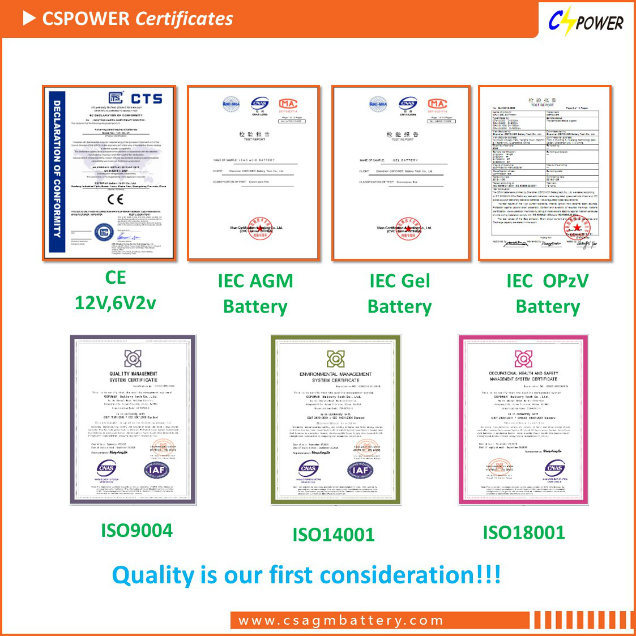 12V200ah Deep Cycle Solar Gel Battery with 20years Life