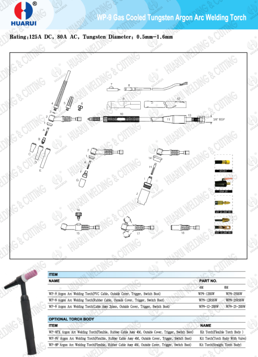 Welding Torch TIG Wp9