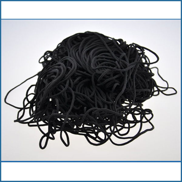 Black Polyester Spandex Elastic Cord for Disposable Face Mask