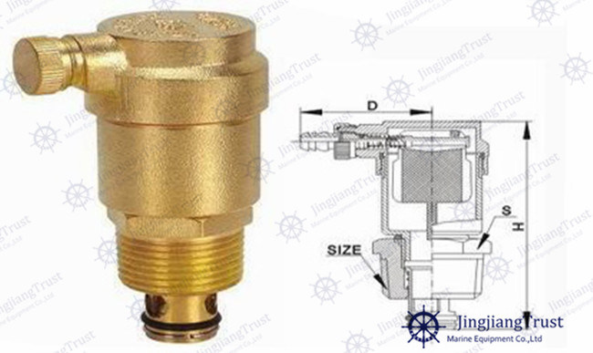 Small Automatic Pressure Relief Air Release Valve with Brass Color