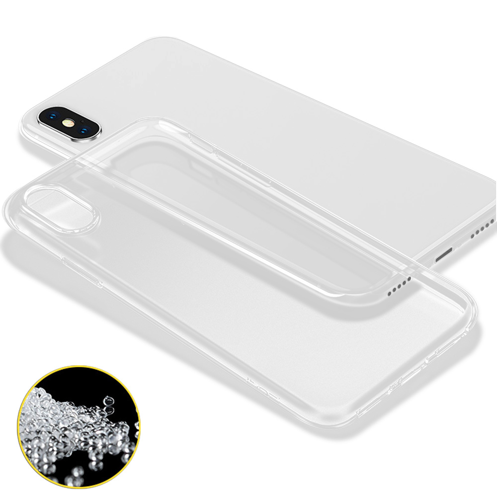 Clear Thin Slim Fit Transparent Protective Cover Premium Flexible Soft TPU Bumper Case for iPhone X 10