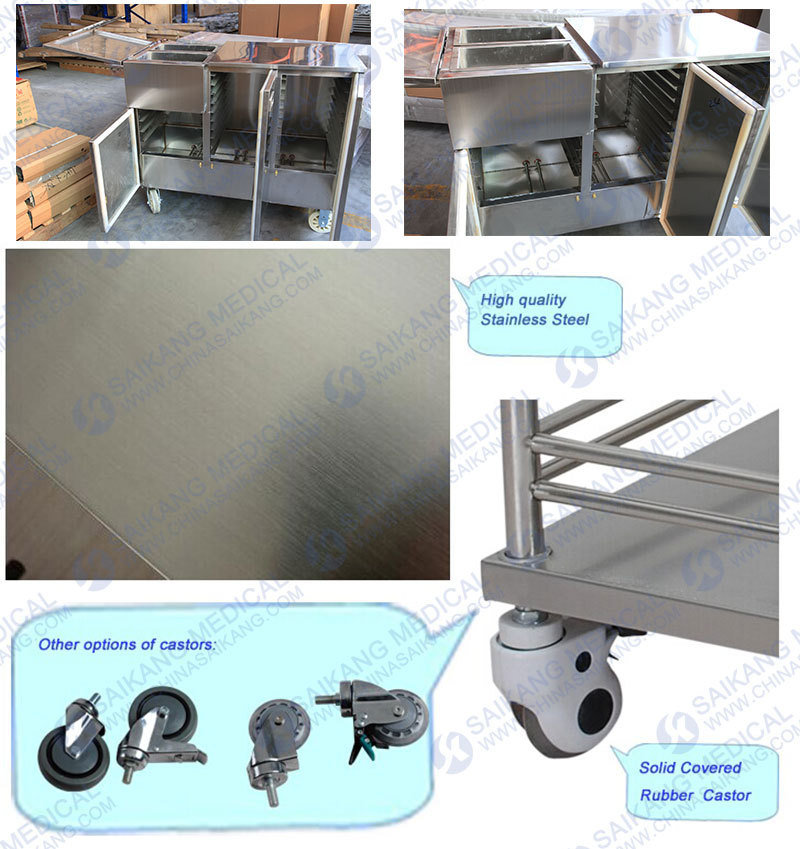 Stainless Steel Durable Medical Therapy Treatment Trolley