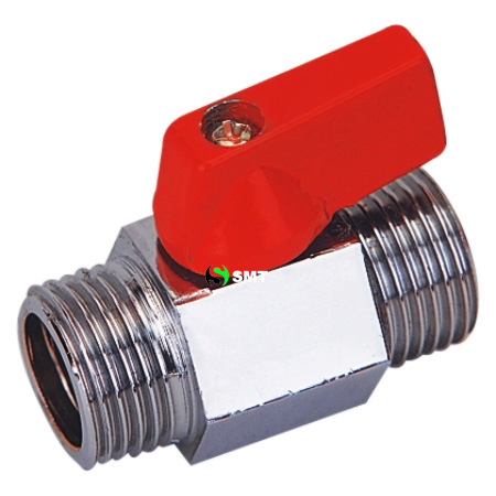 Chromed Polishing Female/Male Thread Mini Brass Ball Valve