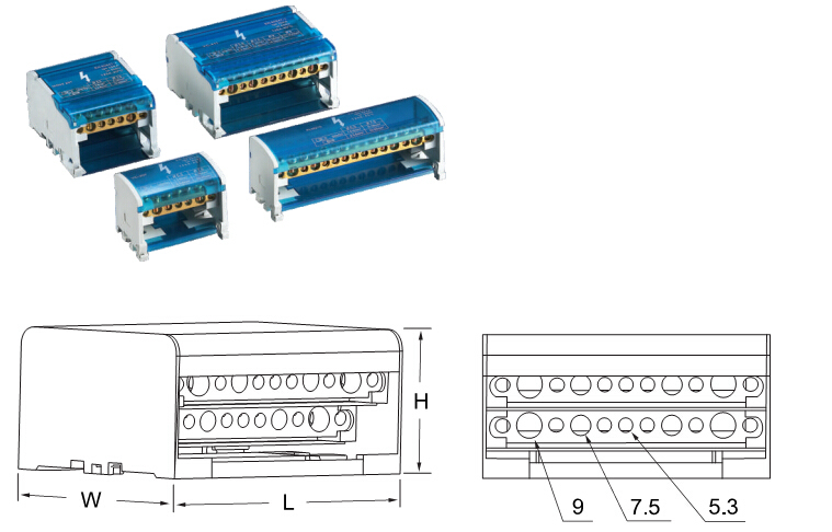 Connector Box Modular Distribution Terminal Block