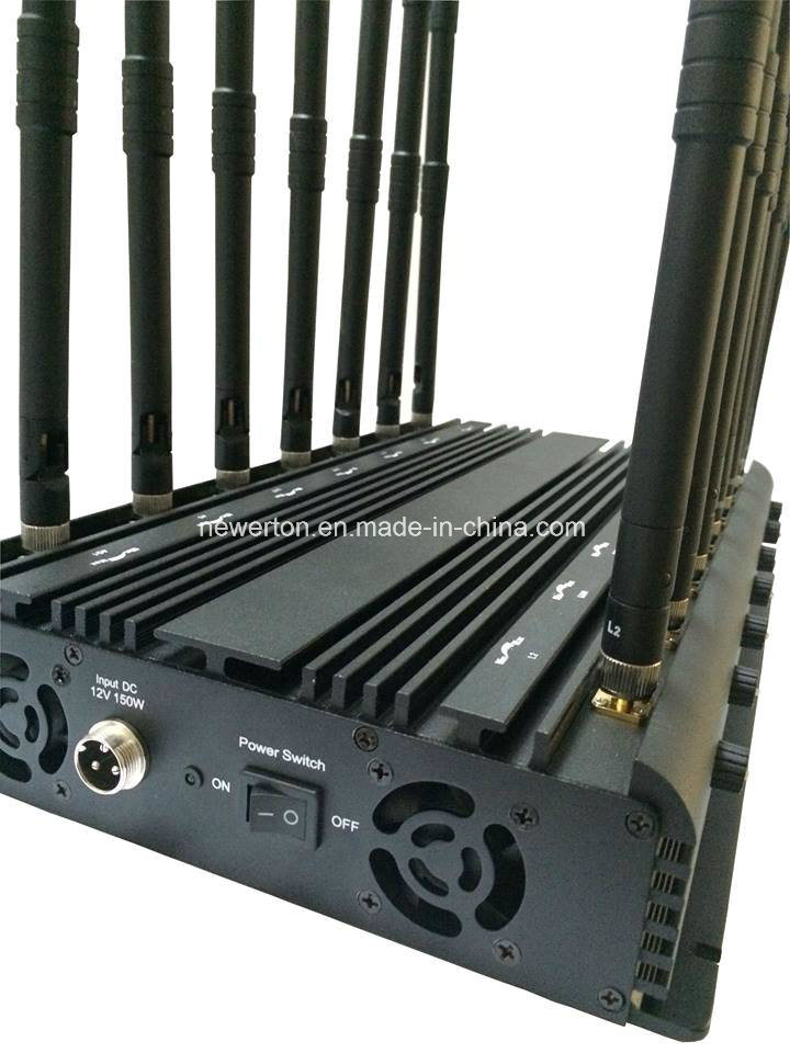 14 Antenna 3G 4G Cellular Jammer for Lojack Wi-Fi+Remote Control 433 315 868 +GPS +VHF/UHF Radio+Lojack Cellphone Signal Wireless GSM Jammer