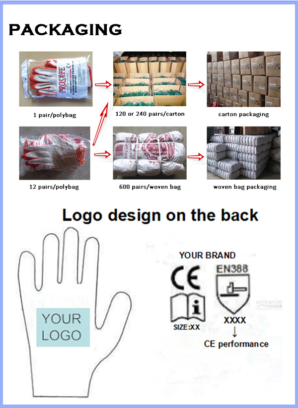 Crinkle Latex Coated Gloves Working Safety Gloves