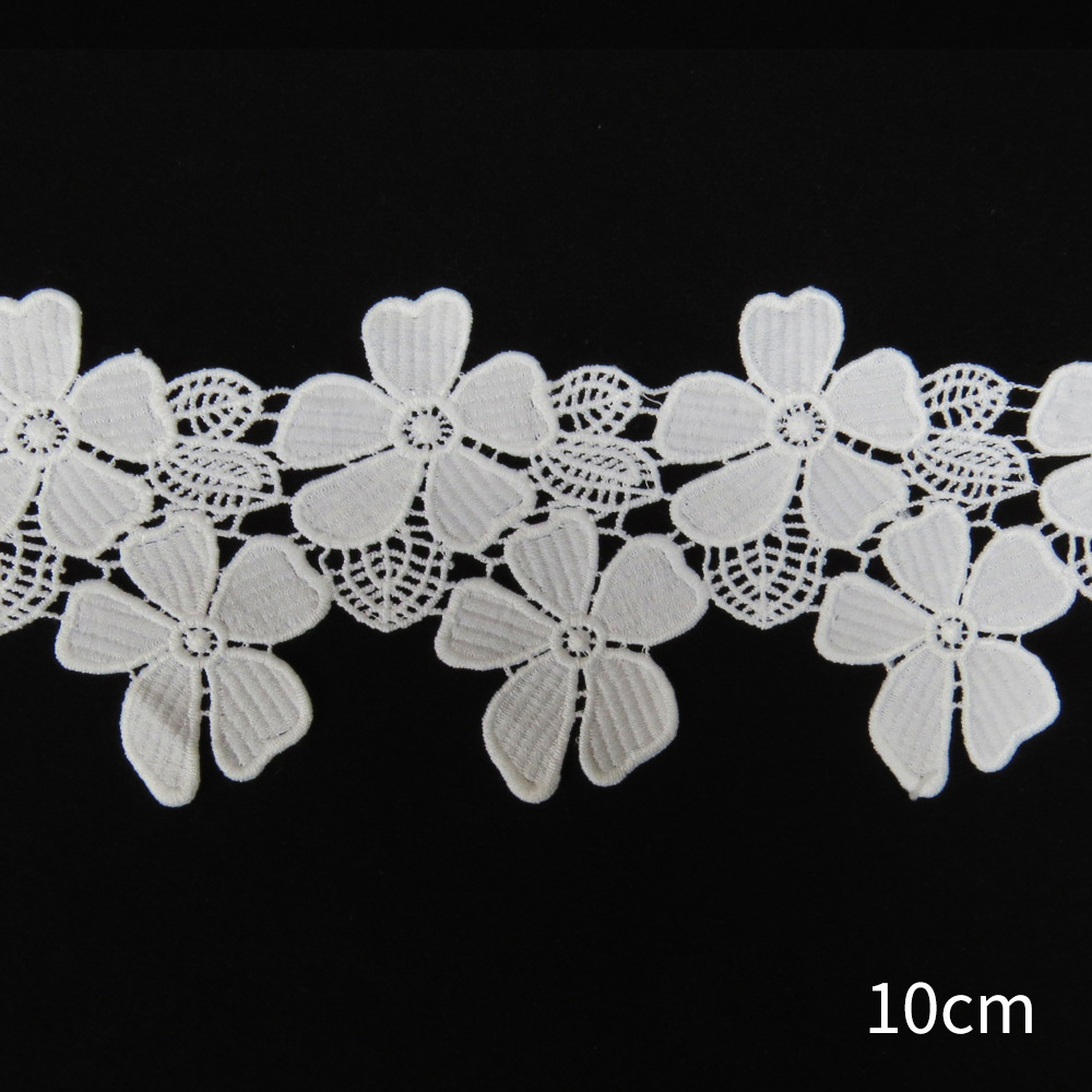Fashion White Water Soluble Embroidery Chemical Lace