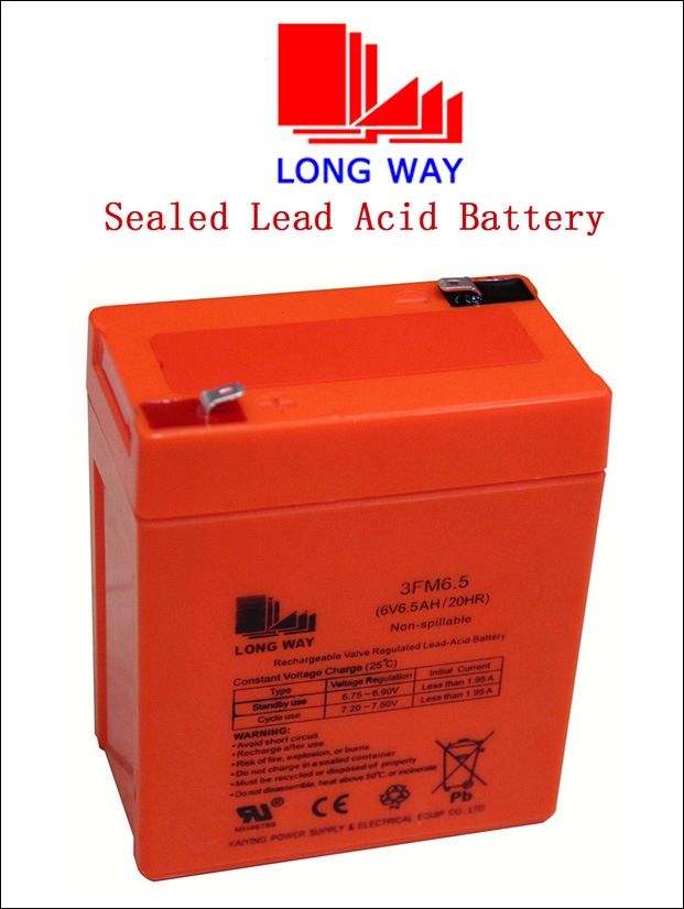 Sealed Rechargeable Lead-Acid Battery for Fire & Security System (6V6.5AH/20HR)