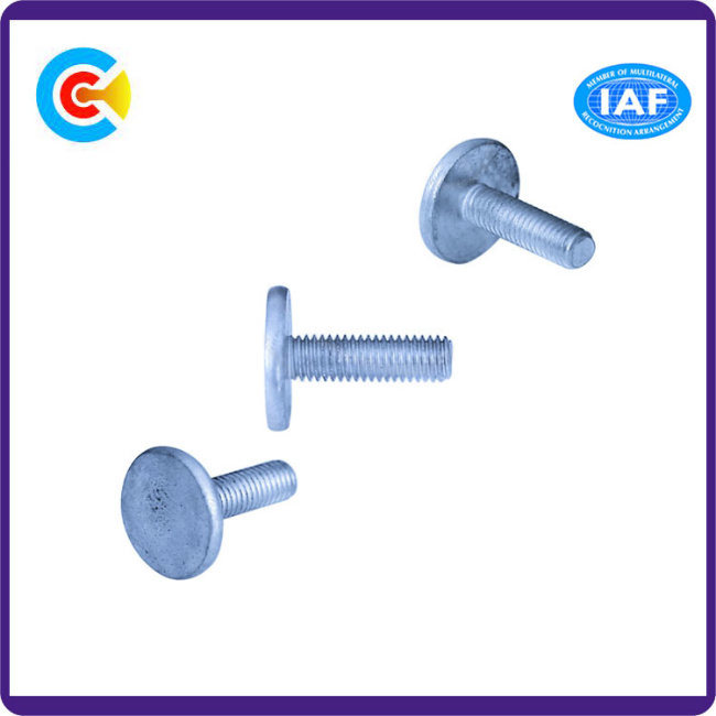 DIN/ANSI/BS/JIS Carbon-Steel/Stainless-Steel Non-Standard Round Head Screws Flat Plastic Fastening Screws
