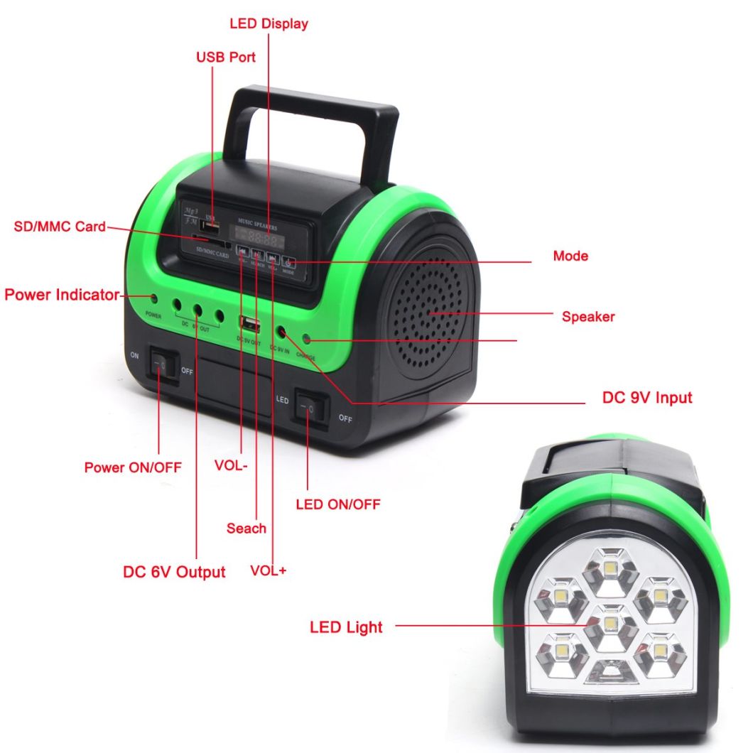 3W Solar Camping Light with 375lum Solar Rechargeable Lamp with 3W Solar Reading Lamp