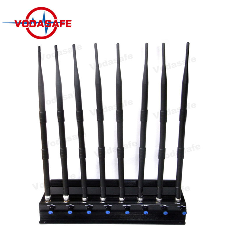 8 Bands Adjustable Cellphone Jammer, Portable 3G Mobile Phone Signal Jammer for 2g 3G 4G Cell Phone VHF/UHF Radio Mobile Phone Signal Isolator