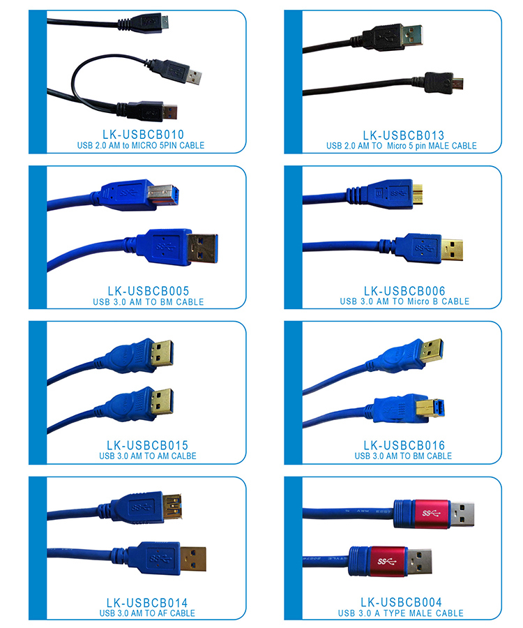 USB 2.0 Am to Mini 5 Pin Male USB Cable