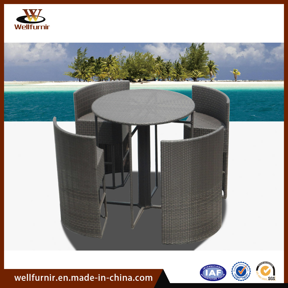 2018 Outdoor Garden Pool Space Saving Rattan Counter Stool