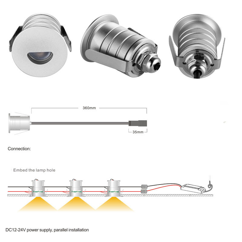 1W IP67 DC24V Outdoor Mini LED Spotlight