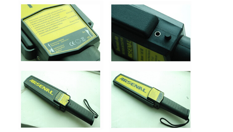 Handheld Portable Museums Hand Held Metal Detectors with Rechargeable Battery