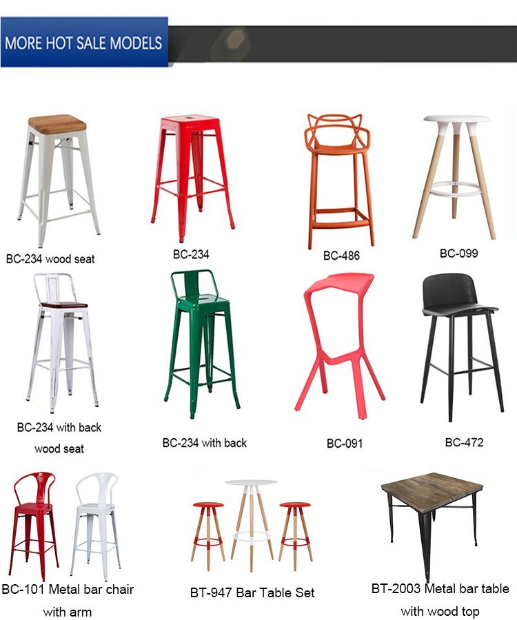 Factory Cheap Price Commercial Furniture Metal Bar Chair with Arm
