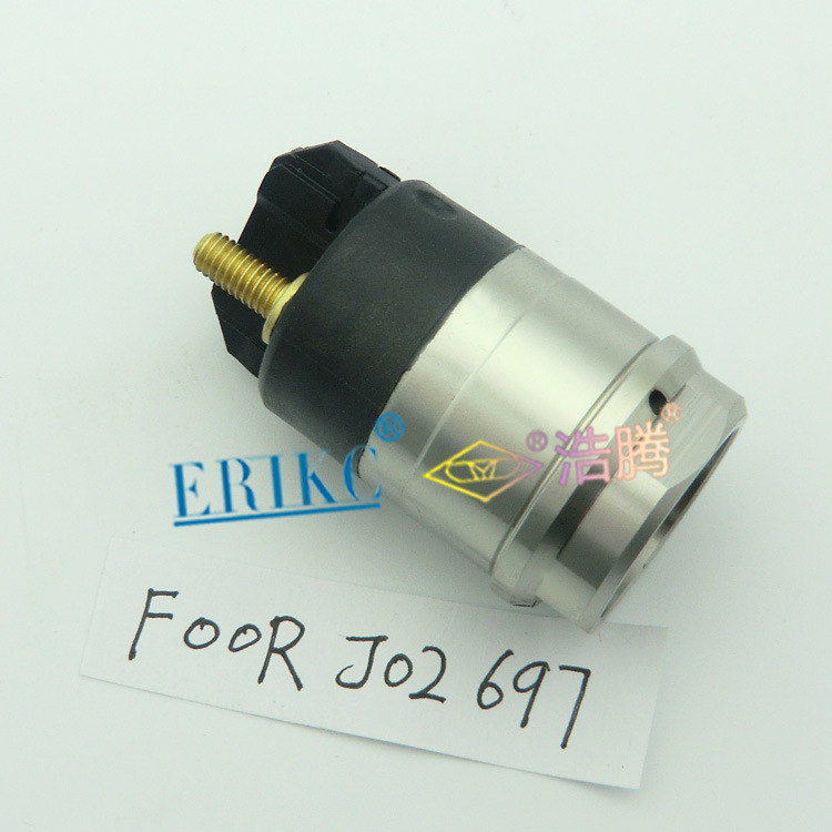 Erikc Bosch Original Solenoid Valve F00rj02697 (F 00R J02 697) Diesel Injector Solenoid Control Valve F00r J02 697 Jet Fitting for Cummins 120 Injector