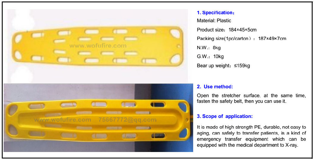 Spinal Cord Board Folding Stretcher