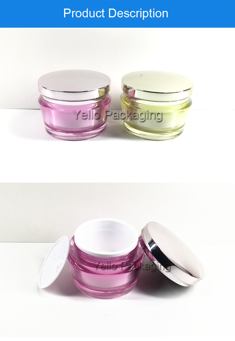 2017 Clear Luxury Plastic Acrylic Cosmetic Jar