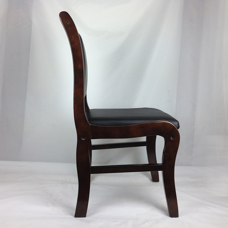 Office Leather Conference Wooden Chair Without Arms