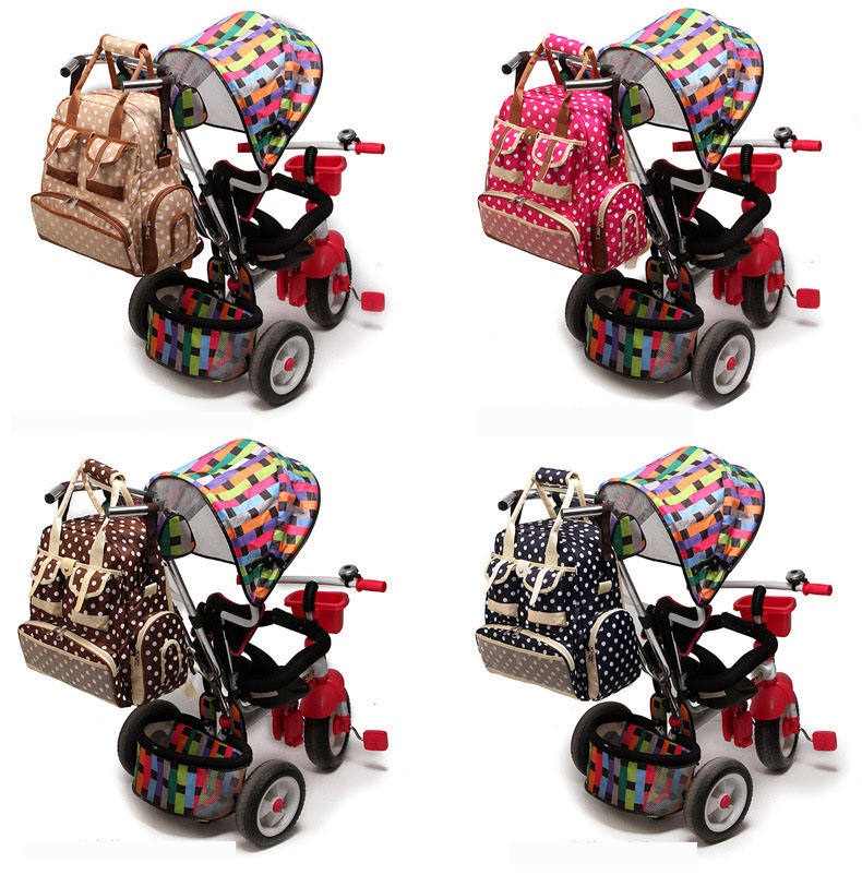 Fashion Double Shoulder Baby Stroller Organizer Mummy Diaper Bag (CY3632)