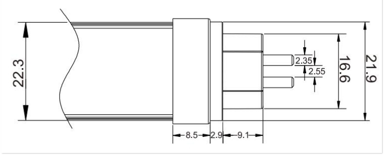 T5 22W 160lm/W LED-LysrÃ¶ R